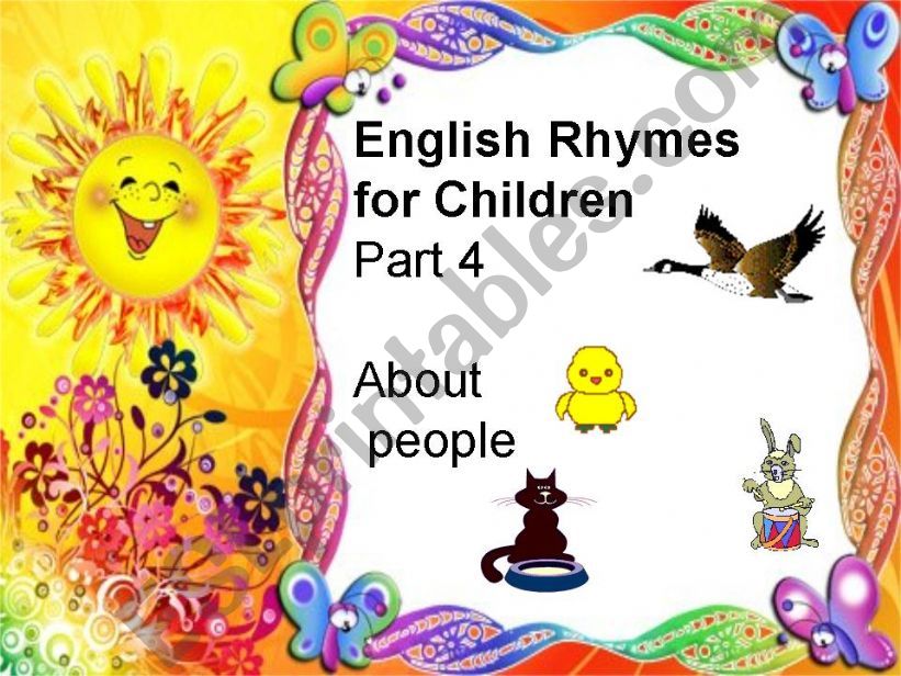 English Rhymes for Children part 4
