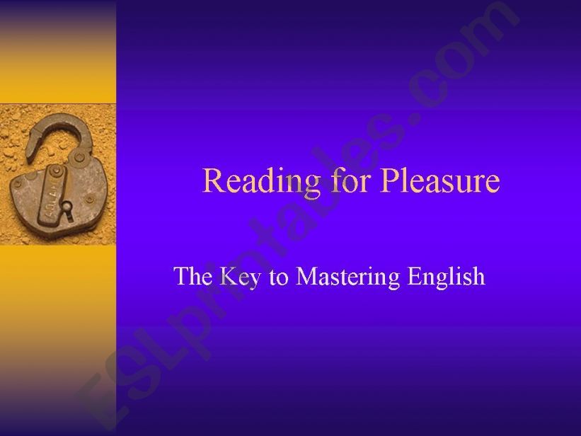 Reading for Pleasure powerpoint
