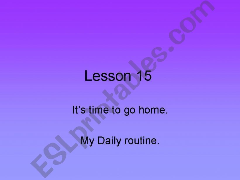 Daily schedule practice powerpoint