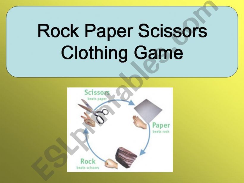 Name the Clothing Game (Rock Paper Scissors) 