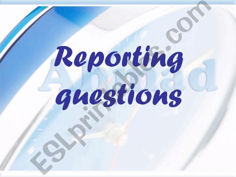 reporting question powerpoint