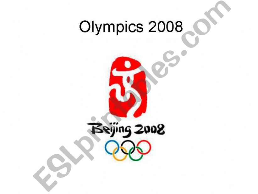 Bejing Olympics 2008 questionnaire part 1
