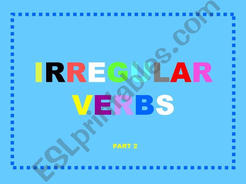 irregular verbs powerpoint