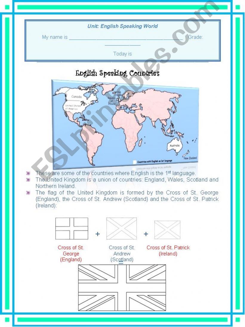 English Speaking Countries powerpoint