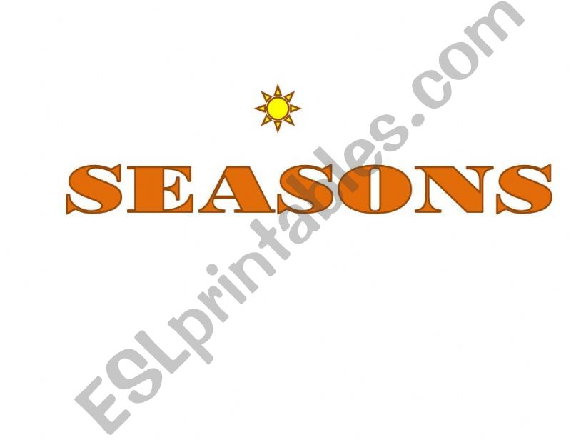 Seasons, months powerpoint