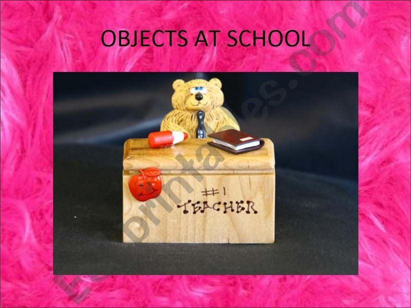 OBJECTS AT SCHOOL powerpoint