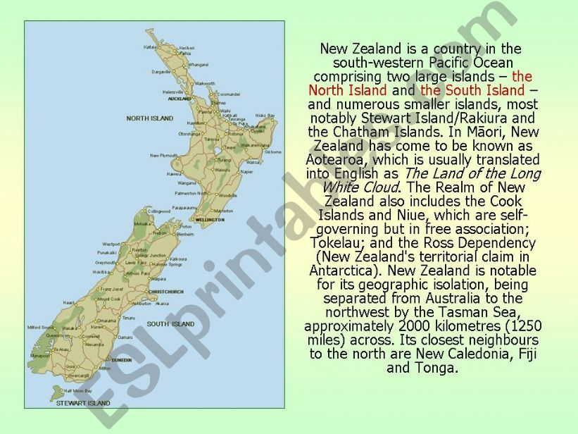 New Zealand (part 2) powerpoint