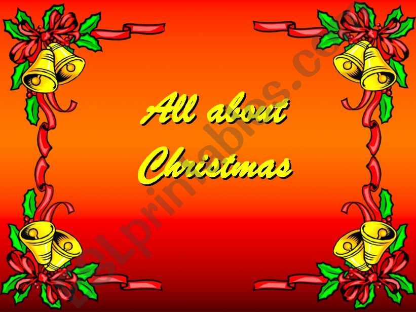 All about Christmas vocabulary presentation