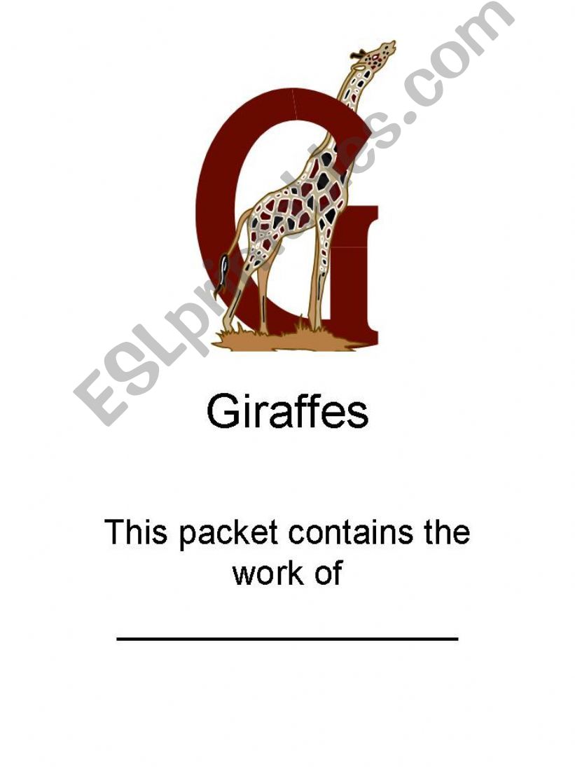 Homophones and blends with a giraffe theme