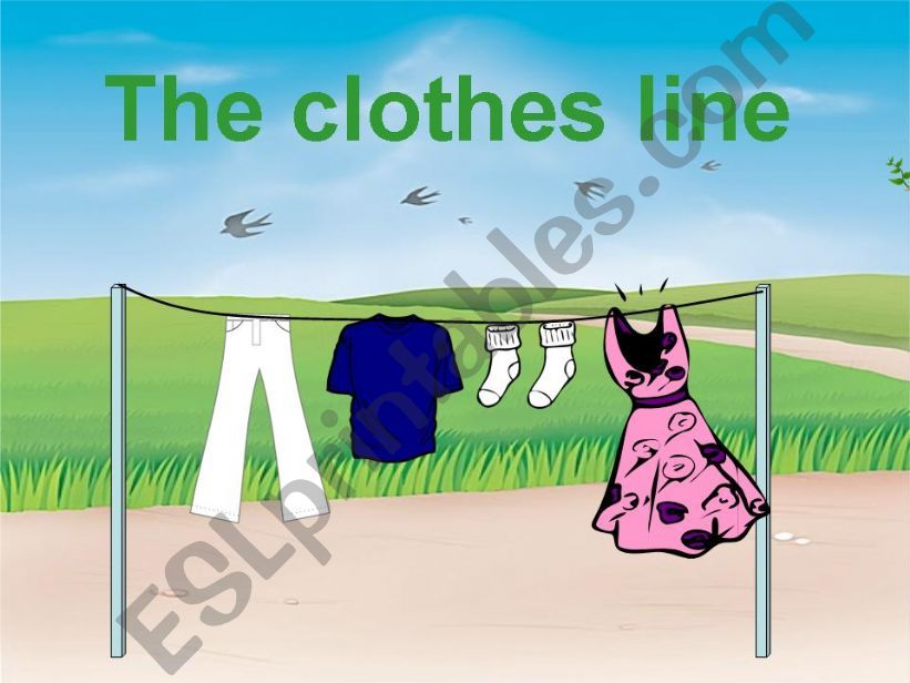 The clothes line game powerpoint