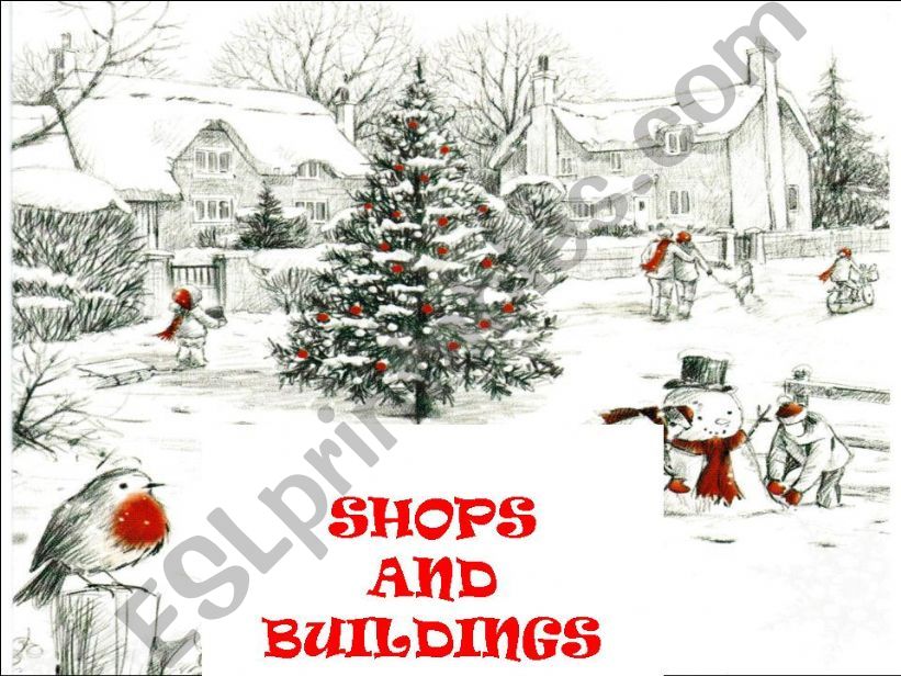 SHOPS & BUILDINGS powerpoint