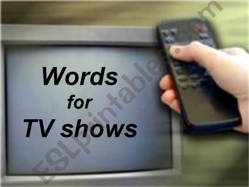 words for TV shows powerpoint