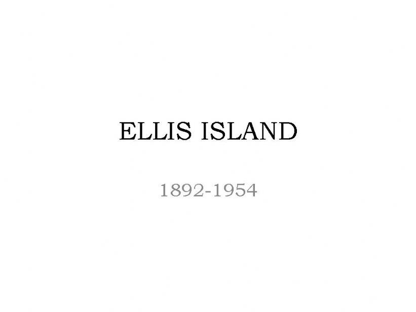 Ellis Island powerpoint