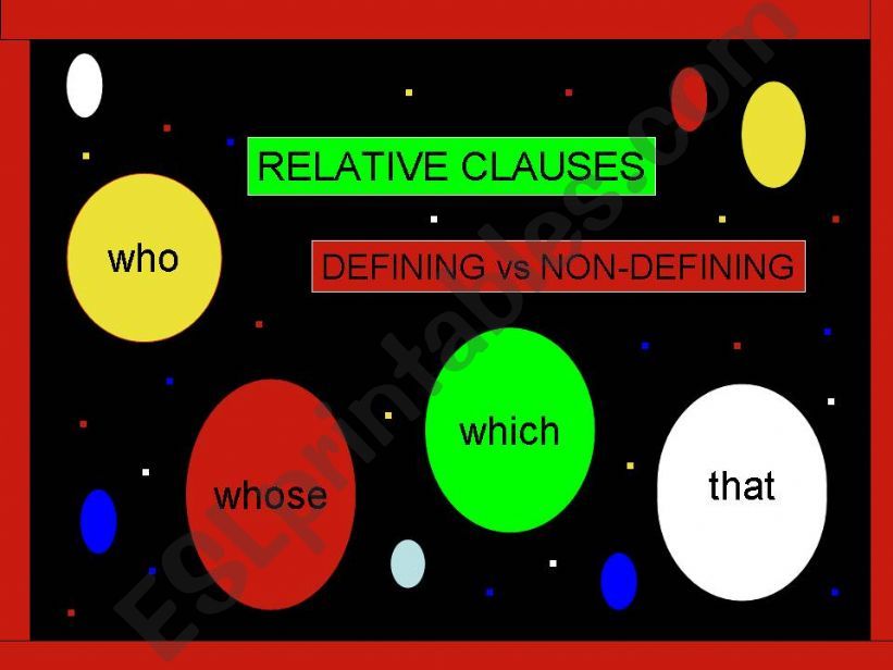 Relative Clauses powerpoint