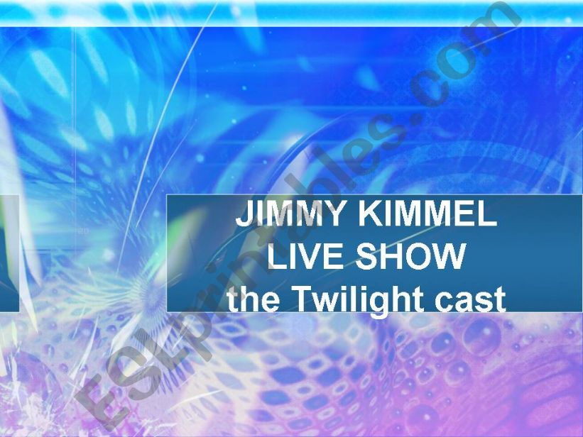 The Twilight Cast on Jimmy Limmel show