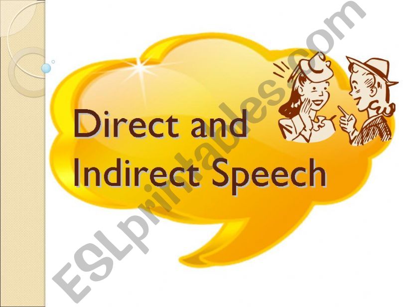 Direct and Indirect Speech powerpoint