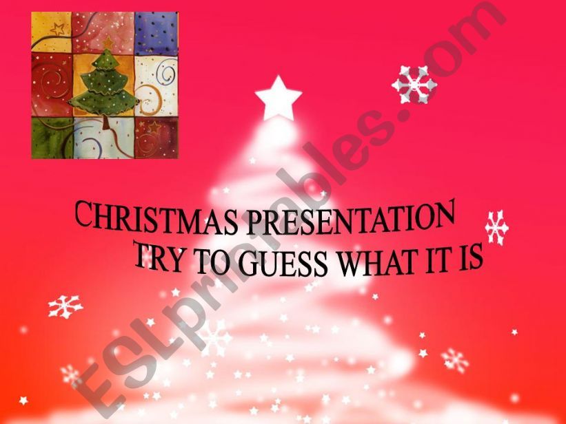 CHRISTMAS PRESENTATION GAME powerpoint