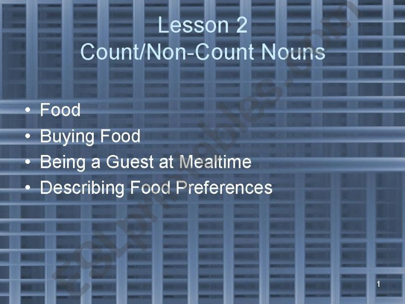 Countable Uncountable Nouns powerpoint