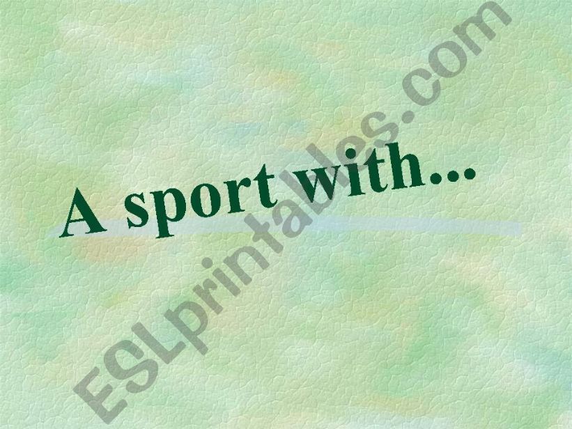 Talking about sports - a warm-up activity