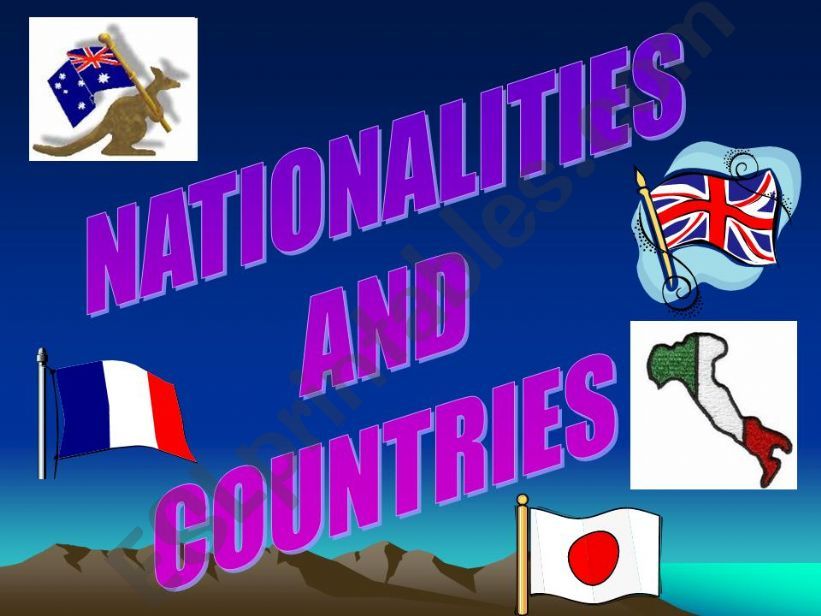 Countries and nationalities powerpoint