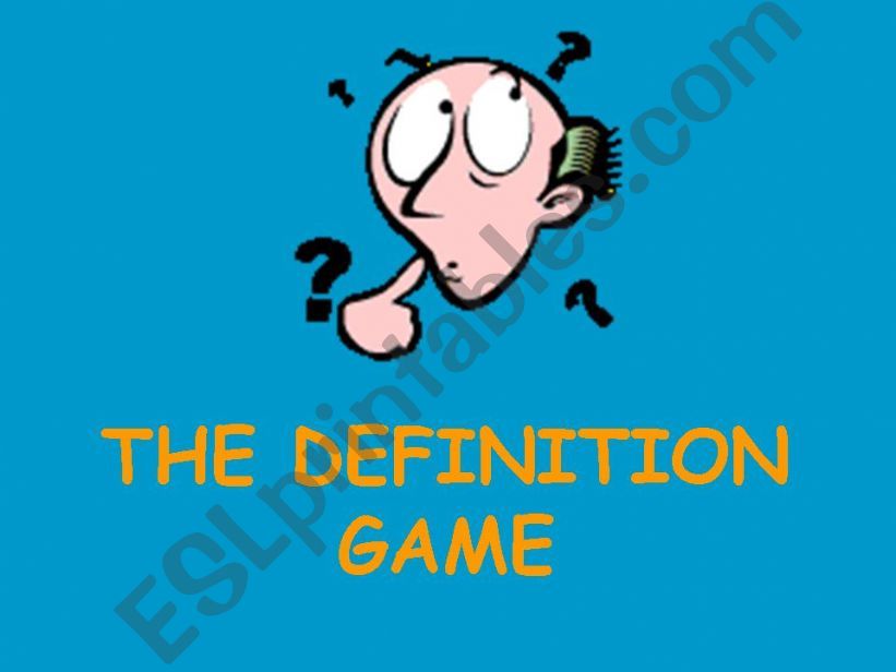 The definition game: Adjectives of personality