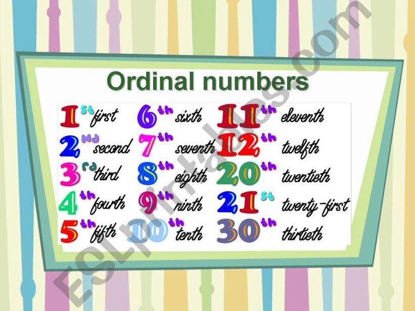 Ordinals powerpoint