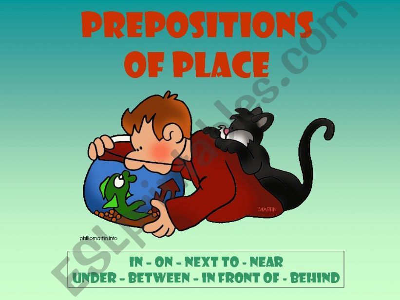 Prepositions of place powerpoint