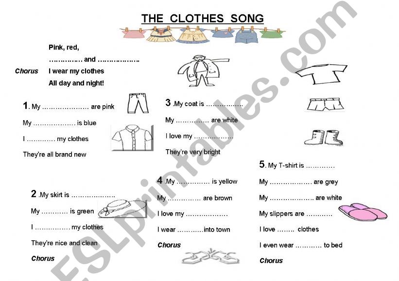 The clothes song powerpoint