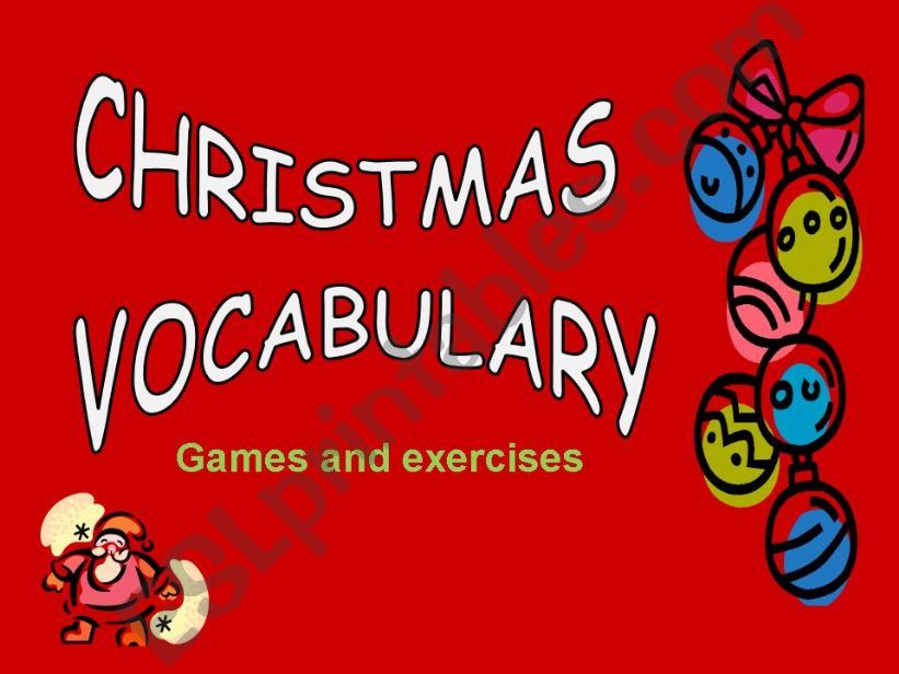 Christmas - vocabulary/activities