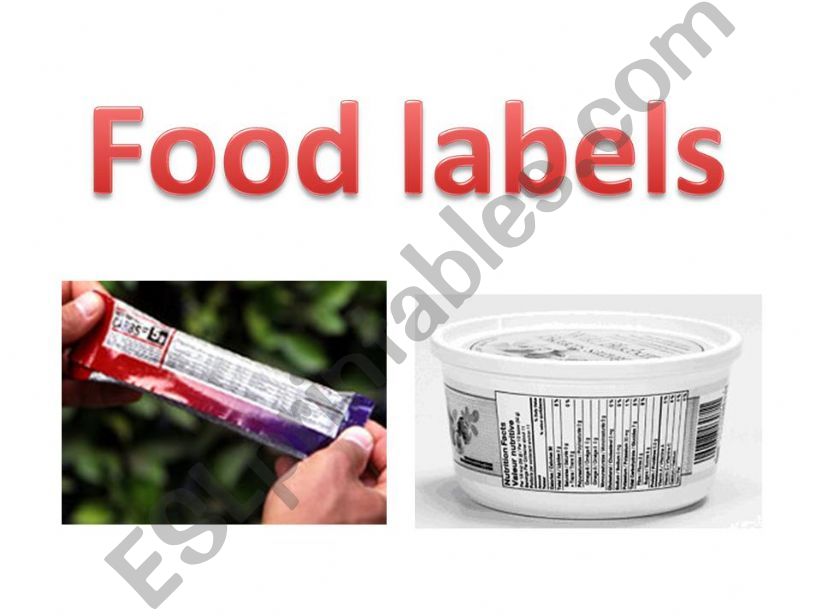 food labels Information powerpoint
