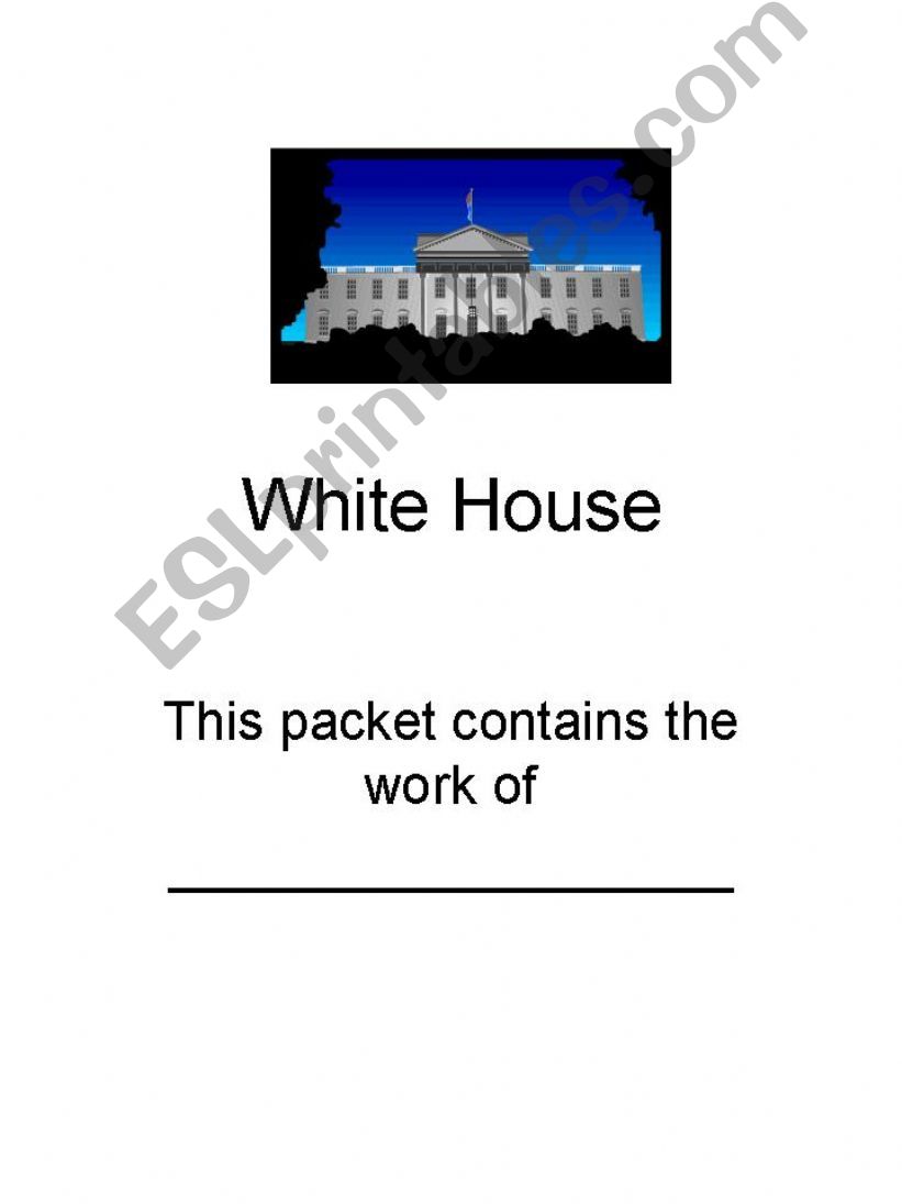 nouns and phonics with a White House theme