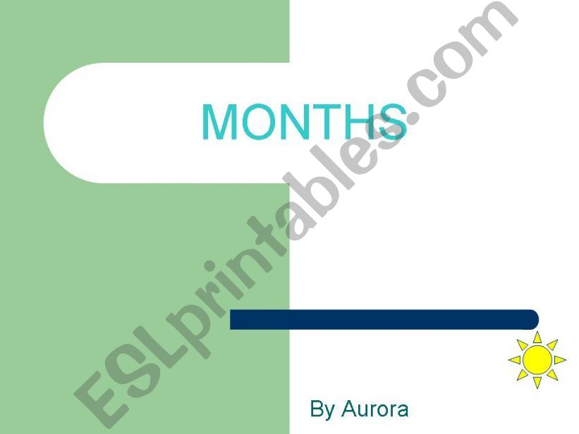 months powerpoint