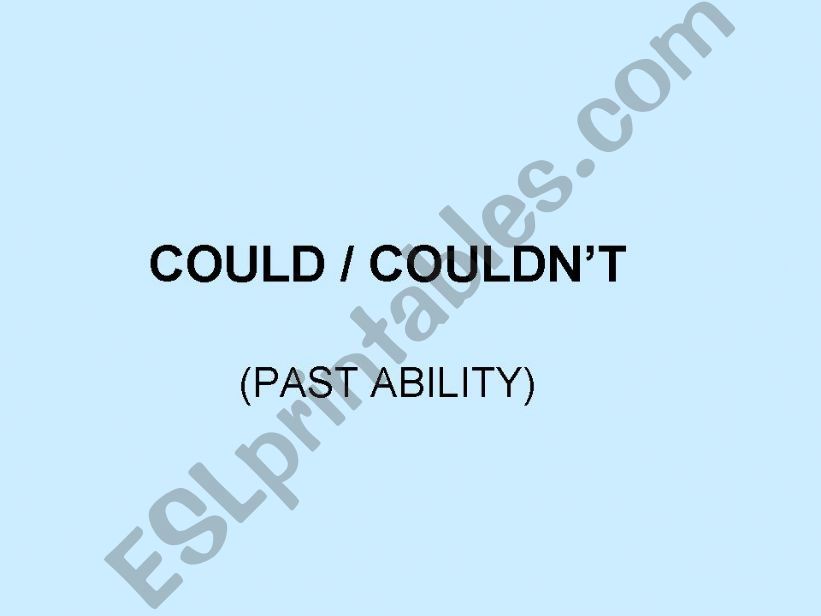 past ability  powerpoint