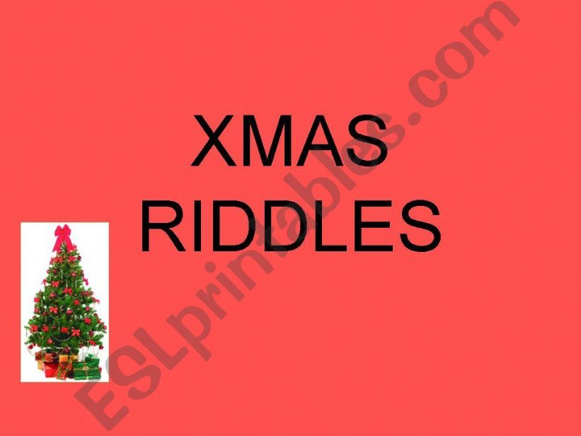 XMAS RIDDLES powerpoint