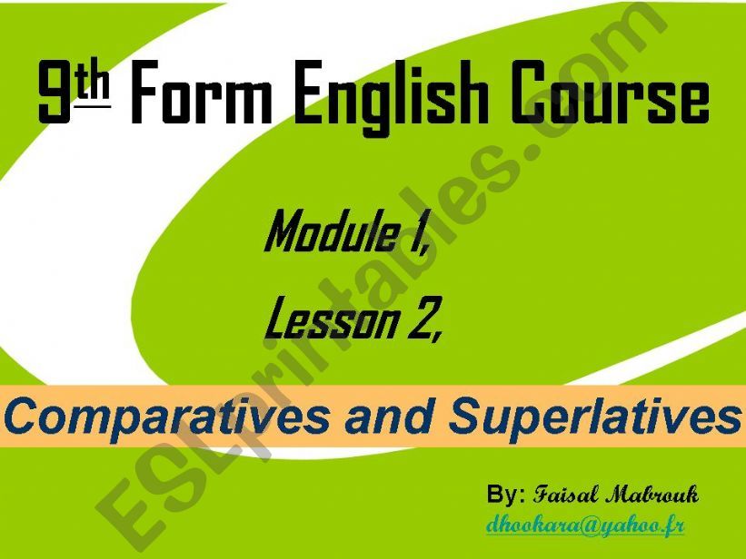 Comparatives and Superlatives powerpoint