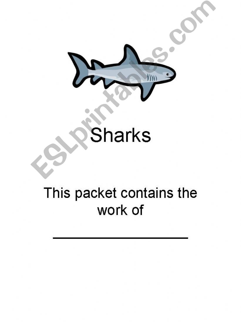 Phonics and Word Skills with a Shark Theme