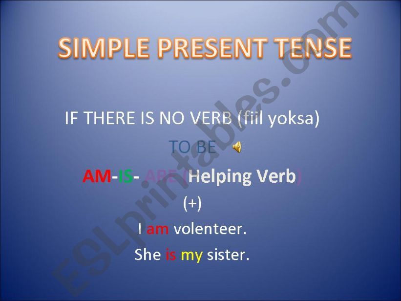 S.present tense powerpoint