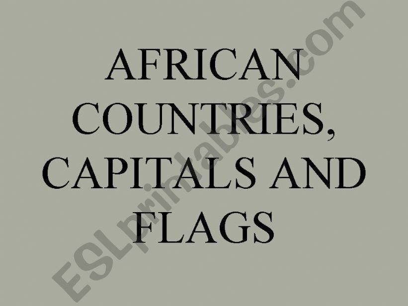 African countries  powerpoint
