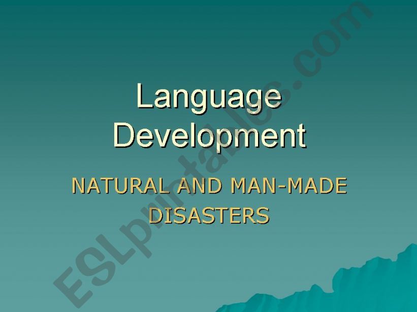 NATURALAND MAN-MADE DISASTERS powerpoint