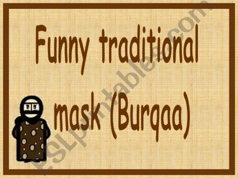 Funny traditional mask powerpoint