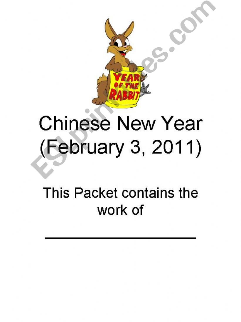 Adjectives and phonics in a Chinese New Year Theme