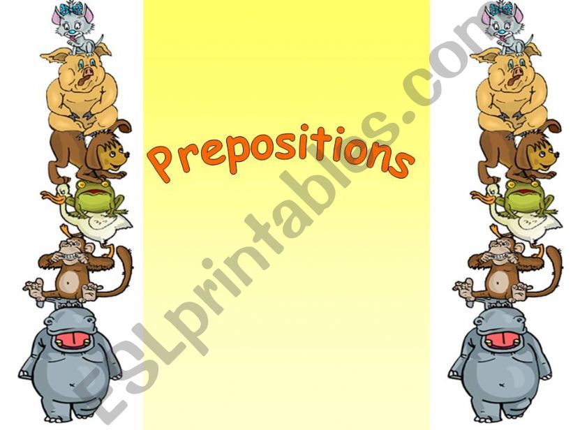 PREPOSITIONS OF PLACE powerpoint