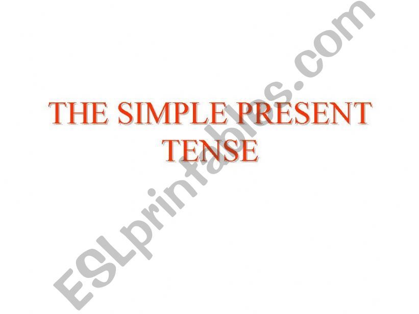 the simple present tense affirmative form