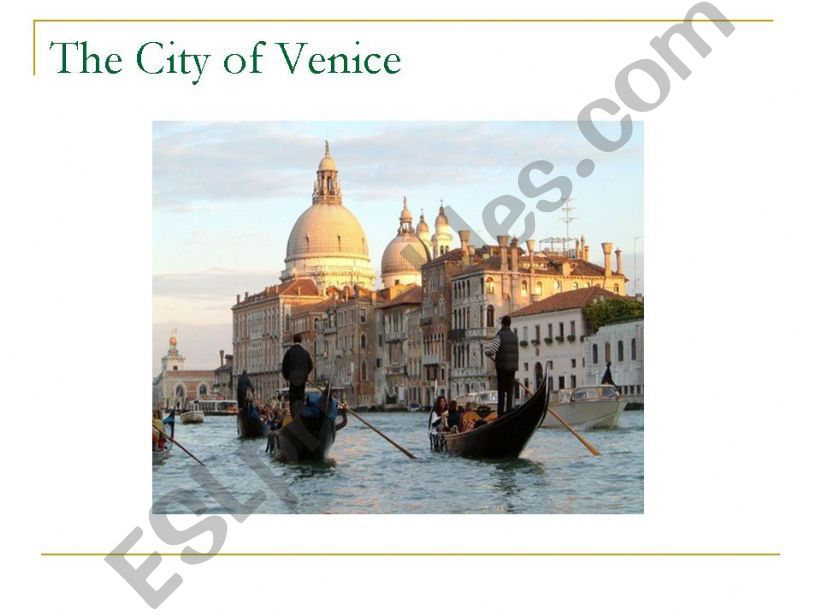 The City of Venice powerpoint
