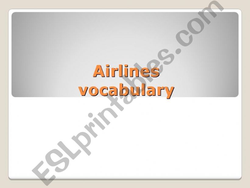 airlines planes airports powerpoint