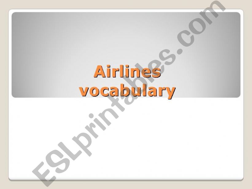 airlines planes airports powerpoint