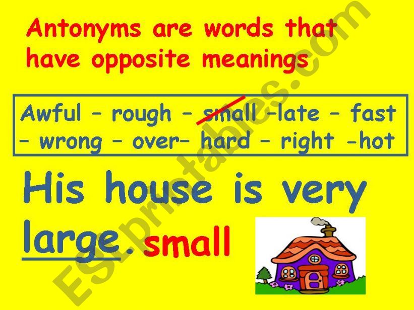 Antonyms powerpoint