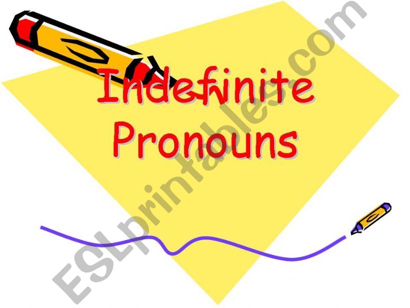 Indefinite pronouns powerpoint