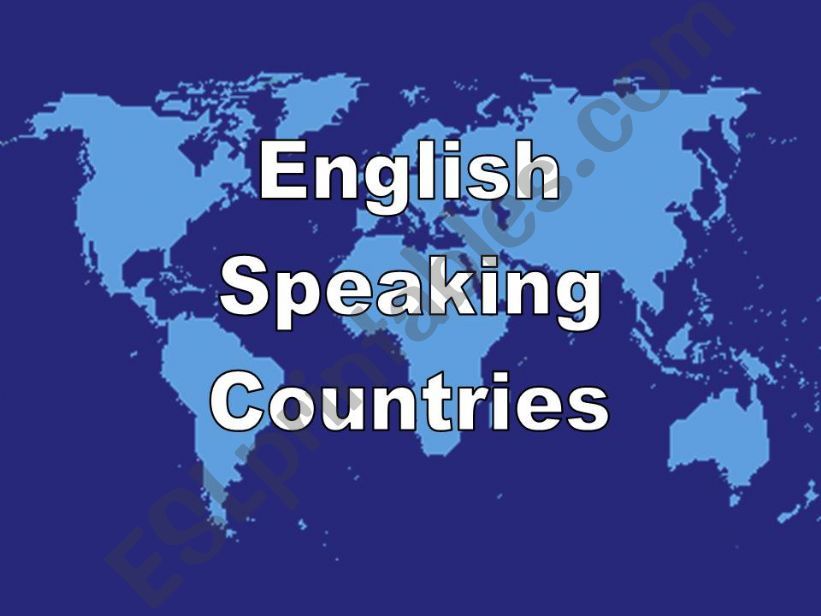 English speaking countries powerpoint