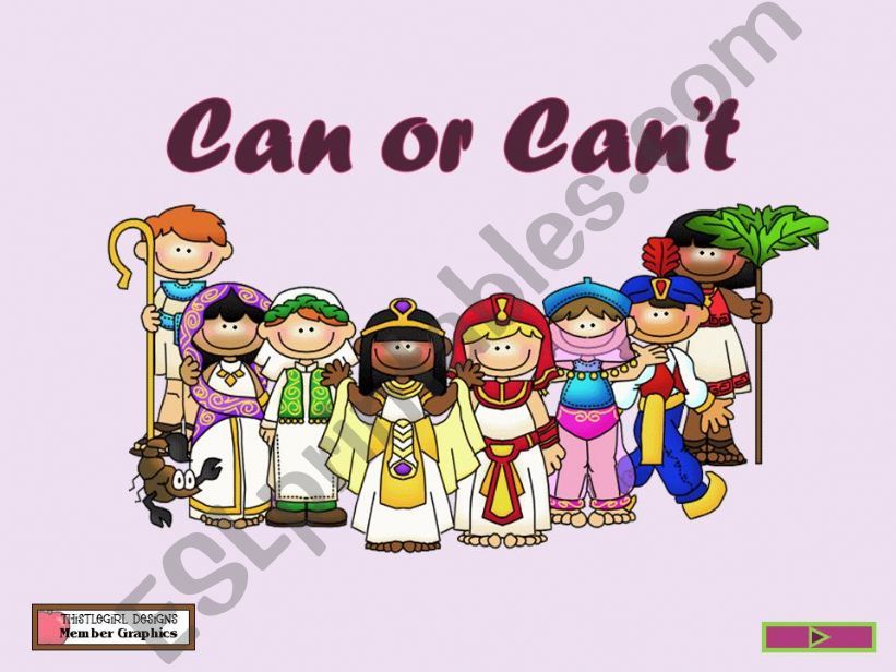 CAN OR CANT - GAME powerpoint